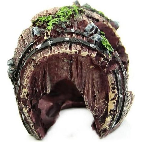 Marron-Aquarium Artificiel Baril Grotte RéSine Ornements AméNagement Paysager Accessoires pour Fish Tank Aquarium DéCor Fond Marron (1/5)