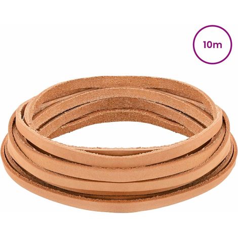vidaXL Correa de Cuero Marrón Claro 1000 x 0,6 cm Cuero (1/2)