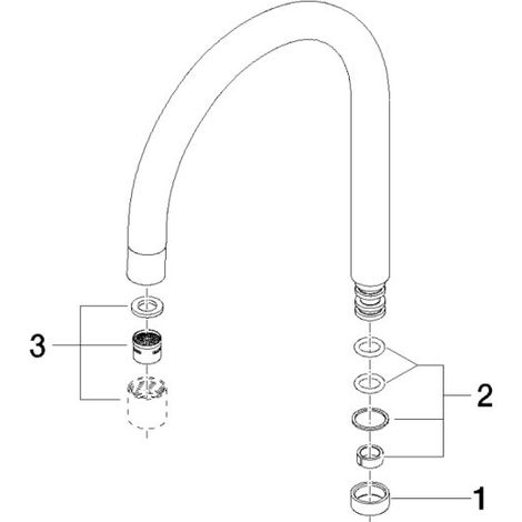 Dornbracht 90282206600-06 Bec / Pièces de rechange