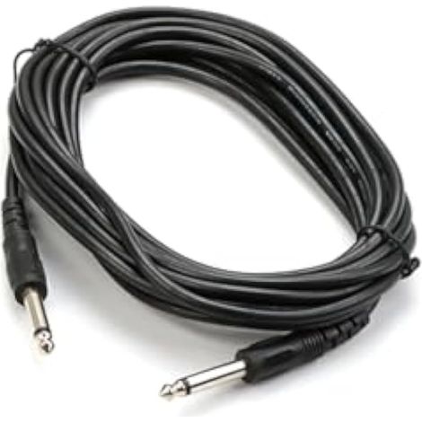 Câble de guitare droit de 4,9 m, câble audio de 6,35 mm pour amplis de guitare, clavier basse, audio professionnel noir (1/5)