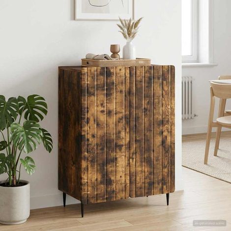 vidaXL Sideboard Smoked Oak 66 x 34.5 x 92 cm Engineered Wood (1/5)