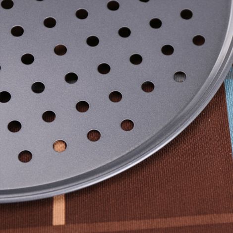Poêle à Pizza Antiadhésive Ronde, Plateau de Cuisson pour Four (1/5)