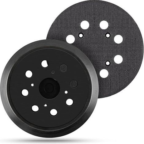 Juego de 2 almohadillas de lijado de repuesto de 8 orificios y 125 mm - Para lijadora orbital aleatoria (1/5)
