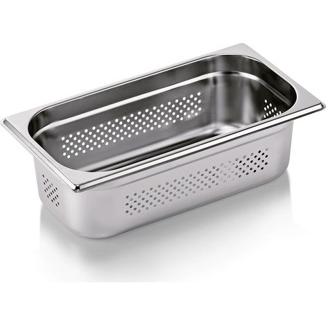 Bac inox perforé fond et côtés GN 1/3 H 100 mm 4 ltr GN CORE - Was Germany