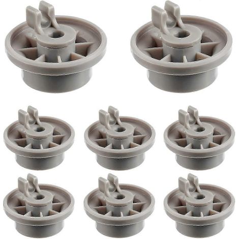 Roulettes pour panier inférieur de lave-vaisselle 165314, panier inférieur compatible avec les lave-vaisselle Bosch (lot de 8) (1/4)