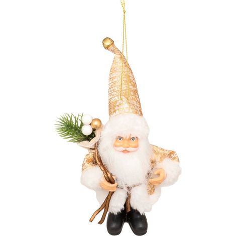 Scatola regalo babbo natale h.13cm dorato - Atmosphera créateur d'intérieur