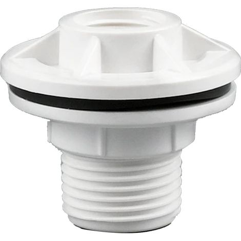Raccord de Cuve à Eau 3/4" – Adaptateur Fileté avec Joint d'Étanchéité, Blanc (1/2)