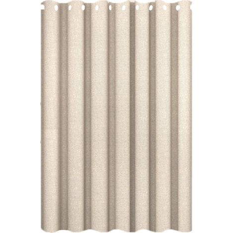 Rideau de douche imperméable - Imitation lin - Polyester - 1 pièce - Salle de bain - Blanc (1/5)
