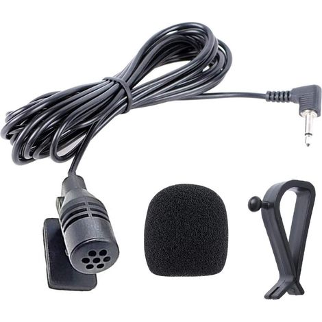 3.5mm Microphone HD Voice Assembly Mic for Kenwood Sony Boss Corehan Power Acoustik JVC Jensen Alpine Car Vehicle Head Unit Bluetooth Enabled Stereo Radio DVD GPS, 3M Cable, Plug and Play (1/5)