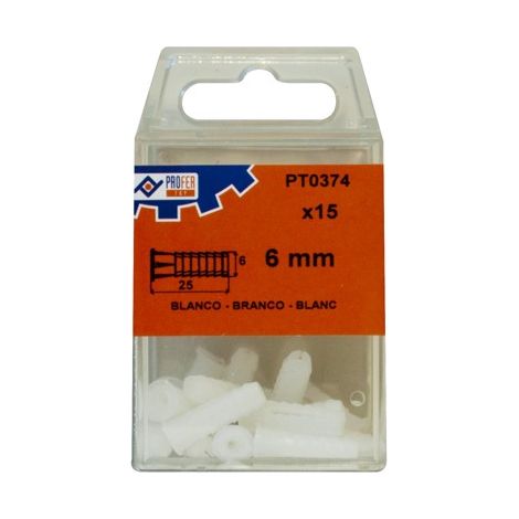 TASSELLO DI PLASTICA BIANCO C/15 PZ