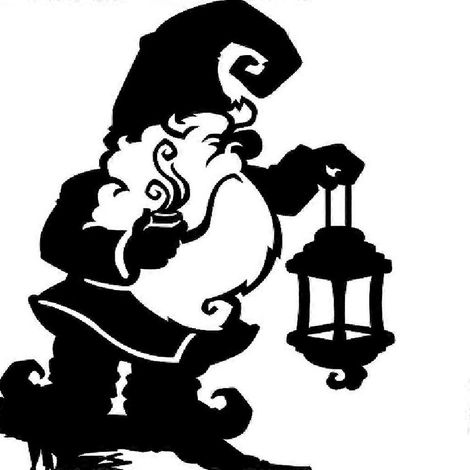 Lanterne décorative Gnome Tomte, silhouette en métal, piquet pour arbre, décoration de jardin, pelouse et maison (1/4)