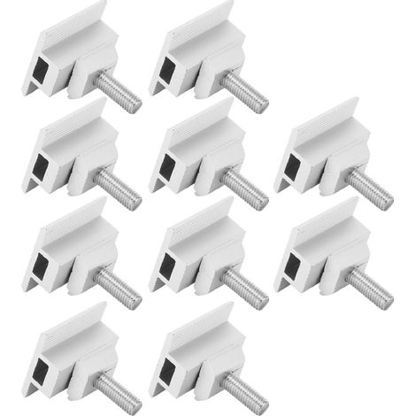 10 Pièces Fixations Solaires pour Panneaux Photovoltaïques - Support Aluminium Étanche, Accessoires de Montage (1/5)