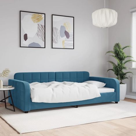 Tagesbett Blau 100x200 cm Samt vidaXL