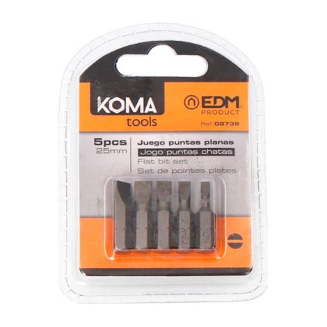 Set di 5 bit KOMA - Flat - 25mm - 08739