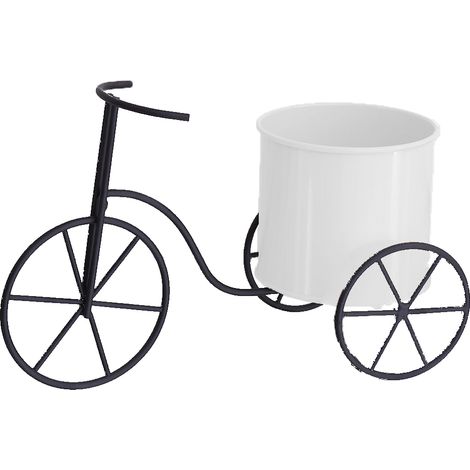 Support Pour Pot De Fleurs - Support En Fer Pour Plante - Design Forme De Vélo - Intérieur Extérieur - 1 Pièce (1/5)
