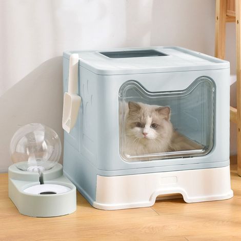 Top Exit Plastic Folding Cat Litter Box (1/4)