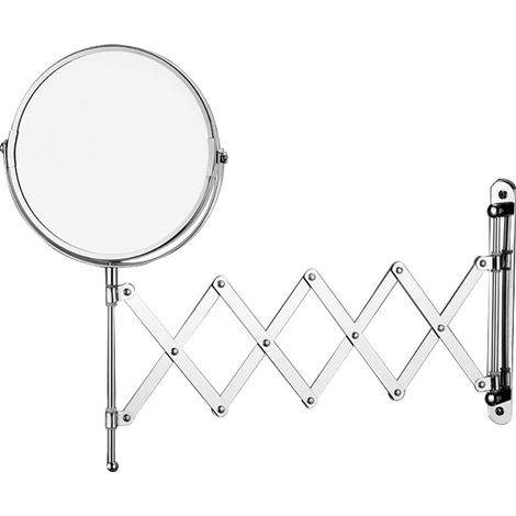 Miroir Grossissant Mural Extensible et Pivotant à 360° - Grossissement x3- Mirroir Murales Salle de Bain Double Face (1/4)