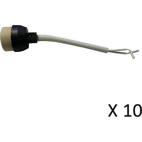 Lot de 10 Douilles GU10 en céramique pour halogène et spot 2A 250V avec câbles
