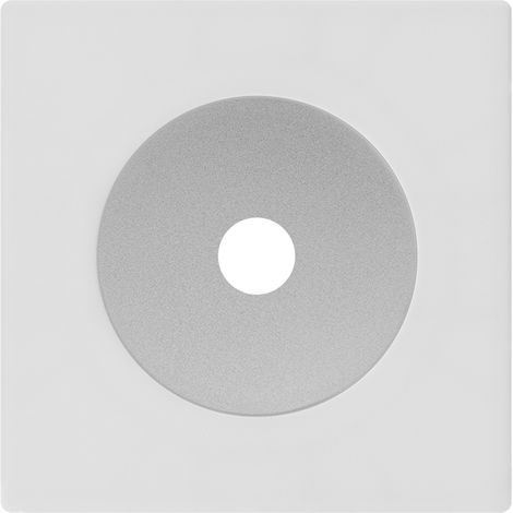FONTINI Sortie câble ALU DOM + plaque simple blanc (1/5)