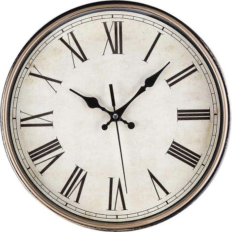 Horloge murale, horloge à quartz silencieuse moderne à piles (1/4)