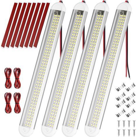 4PCS Barre Lumineuse LED 120LED Interrupteur On/Off Aluminium 12V Pour Voiture Camping-Car Bateau (1/5)
