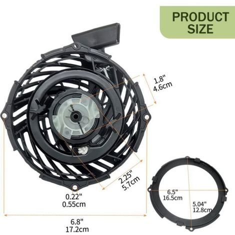 Lanceur à tirette pour moteur thermique Briggs & Stratton – Démarrage efficace – Compatible avec modèles 08P502-0002-H1 à 09P702-003 (1/5)