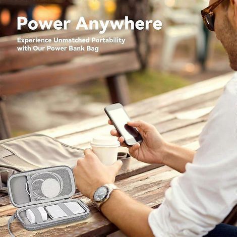 Étui de voyage pour batteries externes, support de rangement pour charge rapide et charge portable (1/4)