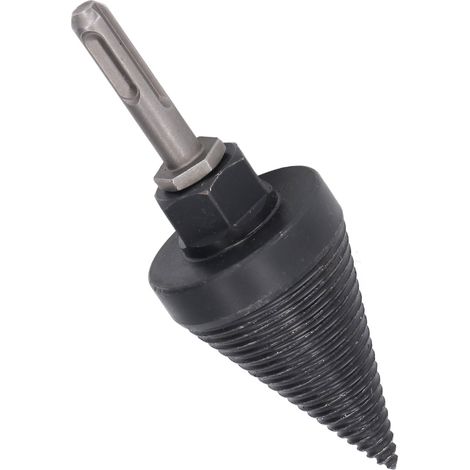 Mèche à fendre bûches 50 mm acier carbone tige ronde carrée hex cône kit pour marteau perforateur perceuse à percussion (1/5)