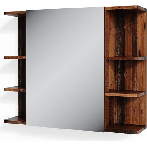 Specchio contenitore bagno Fynn, Legno antico, 79.6 x 64 cm, Vicco (1/5)
