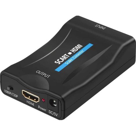 Convertisseur Péritel vers HDMI – Résolution 720p/1080p – Compatible PAL/NTSC – Adaptateur audio vidéo pour TV, DVD, Xbox, PS1/PS2/PS3/WII (1/5)