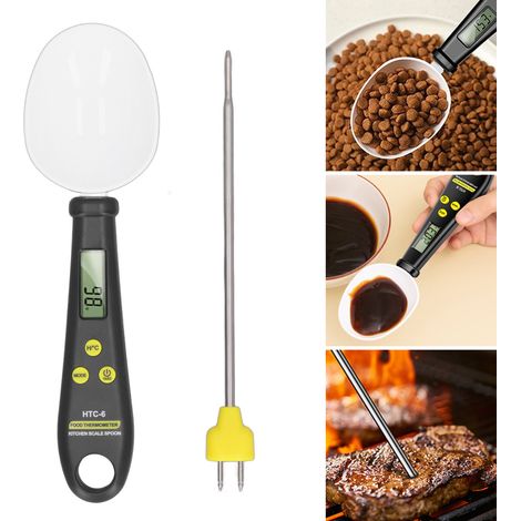 ANENG HTC-6 Version anglaise, balance électronique multifonctionnelle 2 en 1 avec affichage numérique, cuillère doseuse, balance de précision (grammes) et thermomètre (1/5)