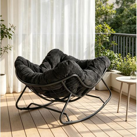 Ei-förmige Einzelne Stuhl,Halbkreis Schaukelstuhl,Balkon Sessel,Wohnzimmer Stuhl(nur mit Wohnzimmer Stuhl) (1/5)