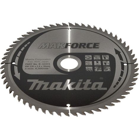 Makita Kreissägeblatt MAKFORCE 235/30 mm, 60 Zähne, 1,8 mm, Holz