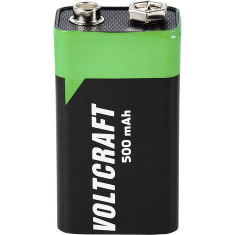 VOLTCRAFT 6LR61 Batteria ricaricabile da 9 V Li-Ion 500 mAh 7.4 V 1 pz.