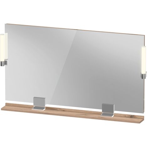 Duravit Sivida miroir, chrome, 1250x36x650mm, éclairage à poser,