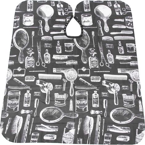 Tablier professionnel coiffure 140x120cm, cape salon coupe teinture, tablier barbier homme femme, blouse imperméable (1/5)