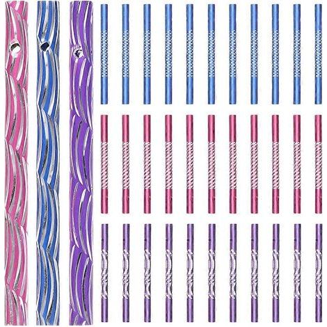 Lot de 50 tubes vides en alliage d'aluminium pour carillon éolien d'extérieur (fournitures pour la fabrication de carillons éoliens à faire soi-même).-8x0.5cm (1/3)