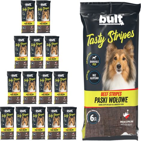 BULT Tasty Stripes Hundeleckerlis Rindfleisch 14 x 60 g (1/3)