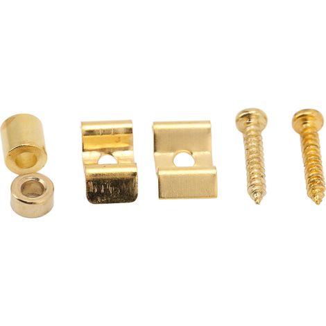 2PCS Guide de Corde de Guitare en Acier Inoxydable, sans Bords Vifs, pour Remplaçement Doré (1/5)
