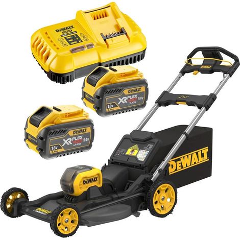 Dewalt DCMWP500X2 FlexVolt XR Brushless 53cm Push Lawn Mower 54V + Bag 2 x 9ah