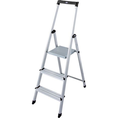 Krause Monto Alu Stufen-Stehleiter SOLIDY 1x 3 Tritte Aluleiter Stehleiter (1/5)