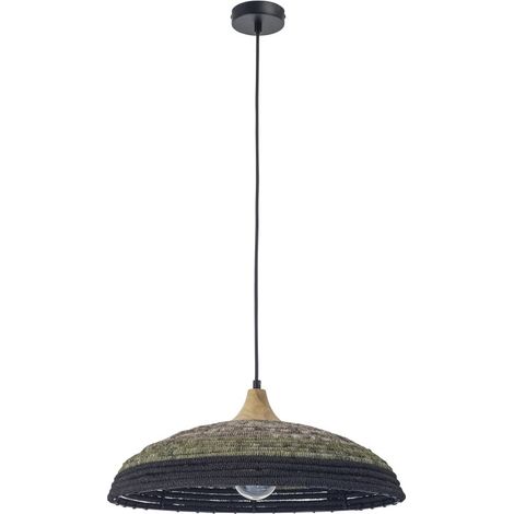 Lampada a sospensione Korg con paralume in corda naturale Ø500mm per lampadina E27