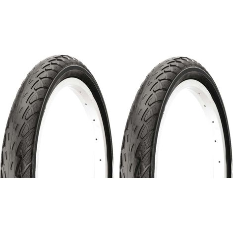 2x Pneu vélo 24x1.75 (47-507) noir universel VTT VTC tout terrain cross country