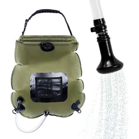 Douche solaire - Haut de gamme - 20L - Amovible - Tuyau inclus - 45°C maximum-Ywey