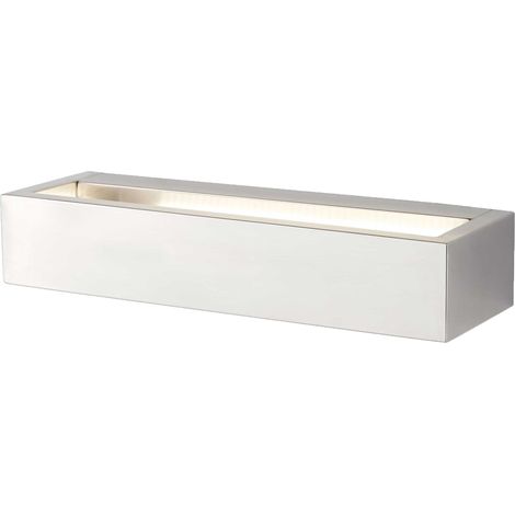 Applique SERENITY rectangulaire led 8w 337 lumens 3000 Kelvins Métal chromé, verre givré. (1/3)