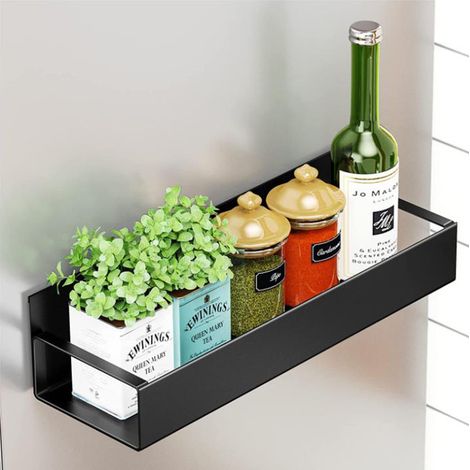 2 Stück Kühlschrank-Seitenablage, Wandmontage, magnetischer Füllhalter, Saugnapf-Aromahalter