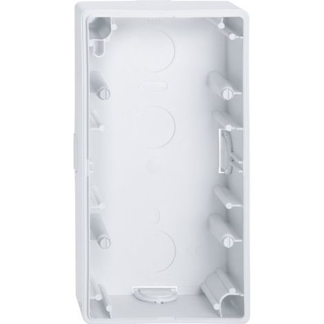 MERTEN M-SMART M1 ARTEC OCTOCOLOUR MEG4024-1425 BOÎTIER EN SAILLIE POUR 2 PRISES BLANC BRILLANT