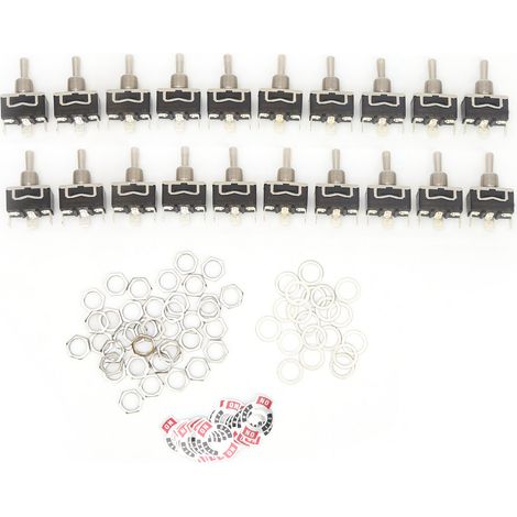 20 Interrupteurs BERM LED Lumineux Bouton Bascule 3 Niveaux 3 Broches Marche/Arrêt/Marche 15A 250VAC