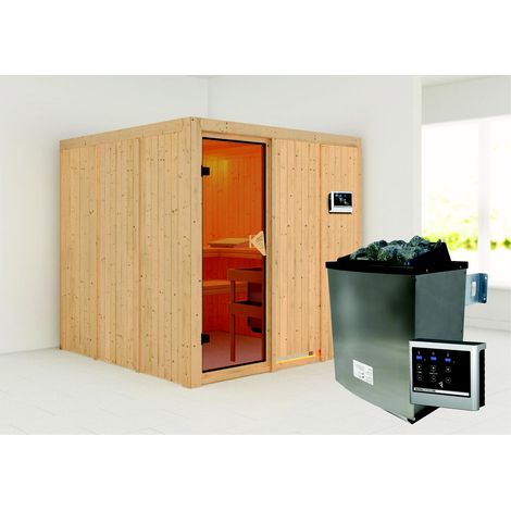 Rodin Front, 9KW ext.Strg bronzierte Ganzglastür