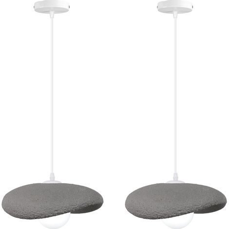 2PCS 30CM Lámpara De Techo De Interior Personalizada Y Creativa Lámpara Colgante Retro E27, Plafones Moderna Gris Para Dormitorio Cocina